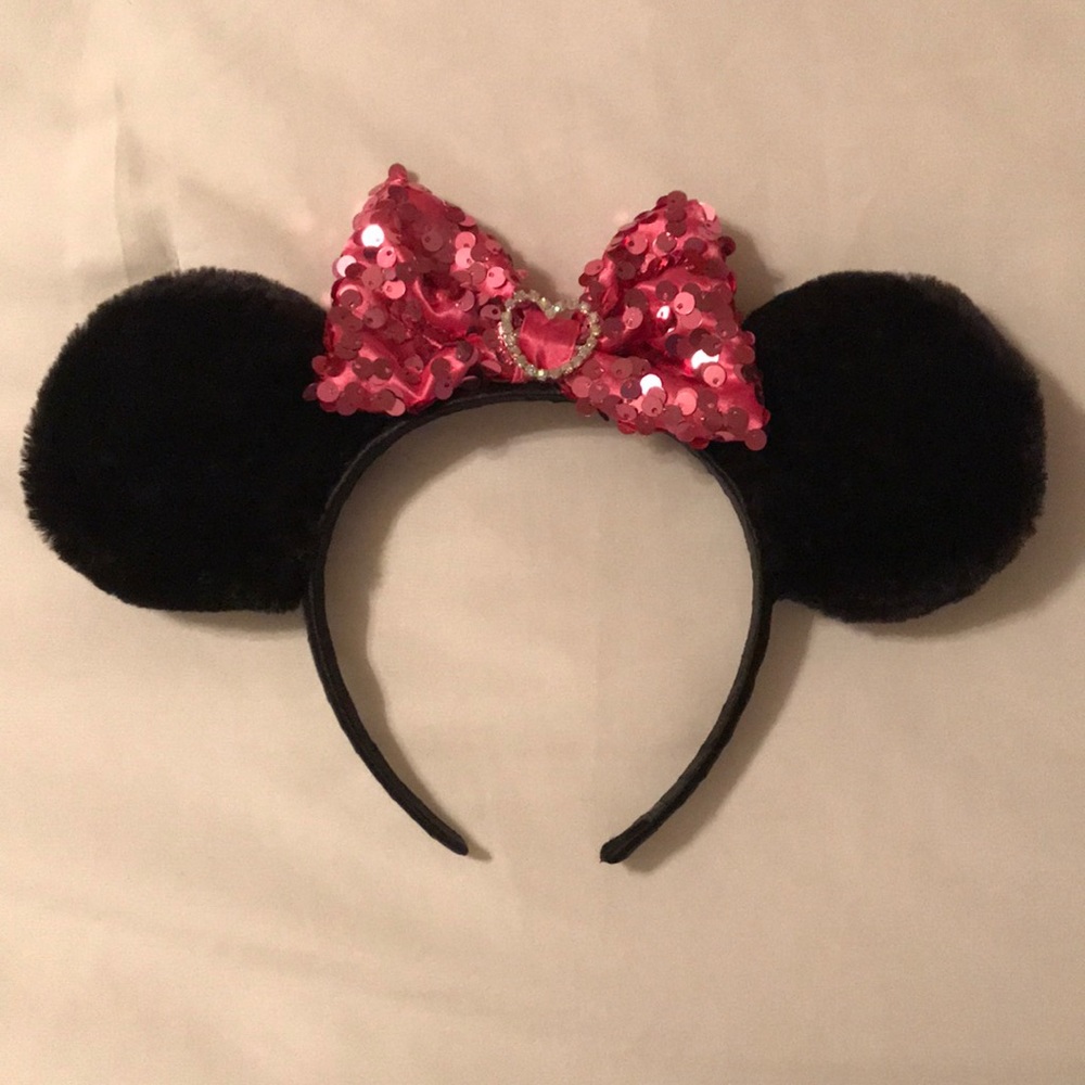 HEADBAND - Disney Minnie Mouse ears with pink bow